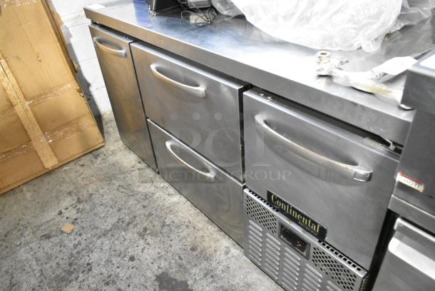 2019 Continental RA60N Stainless Steel Commercial Undercounter Cooler w/ 2 Drawer and 2 Doors. 115 Volts, 1 Phase. Tested and Working! - Image 5 of 6