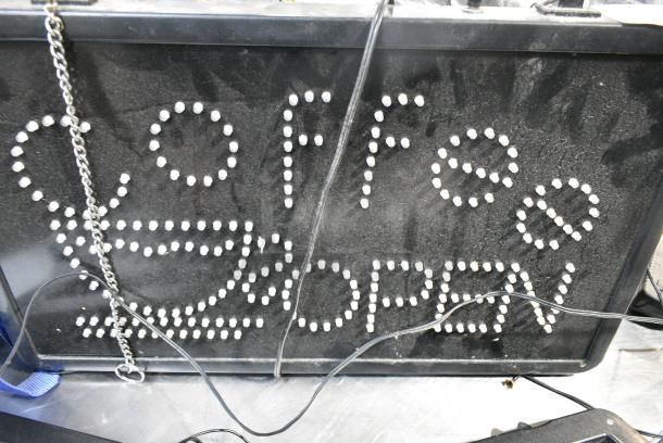 3 Various Items Including Budweiser Light Up Sign, Coffee Open Sign, ATM Light Up Sign. 3 Times Your Bid! - Image 2 of 5