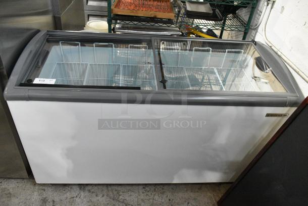 BRAND NEW SCRATCH AND DENT! Beverage Air NC-60HC-1-W Metal Chest Freezer Merchandiser w/ Poly Coated Baskets. 120 Volts, 1 Phase. Tested and Working! - Image 1 of 5
