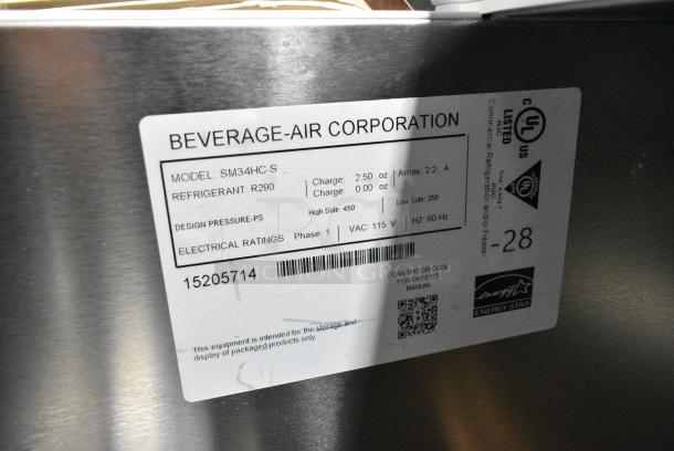 BRAND NEW SCRATCH AND DENT! Beverage Air SM34HC-S Stainless Steel Commercial Milk Cooler. 115 Volts, 1 Phase. Tested and Working! - Image 6 of 6