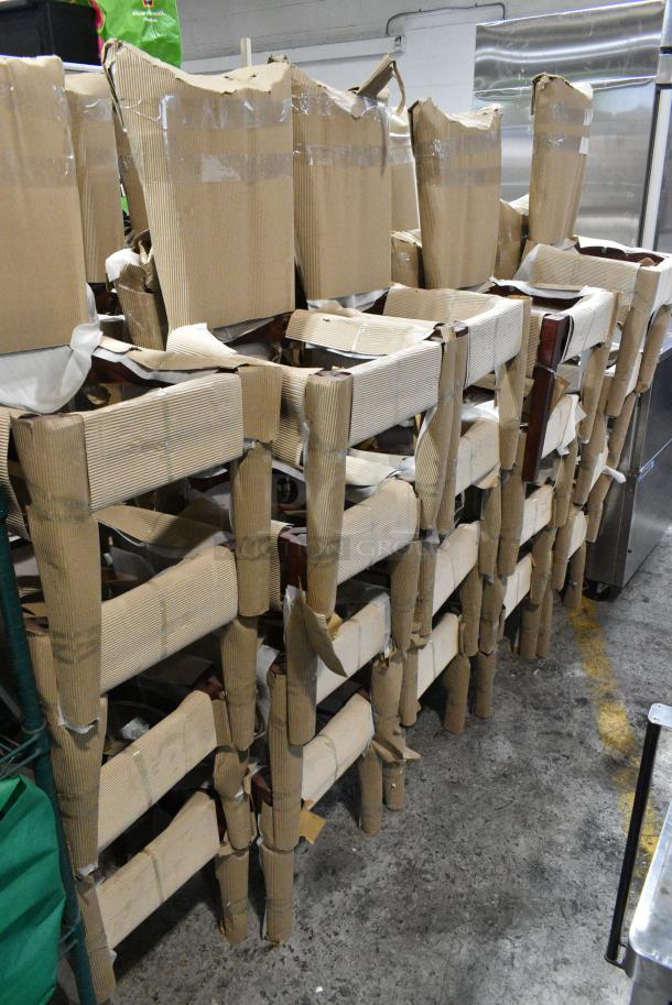36 BRAND NEW SCRATCH AND DENT! Wooden Dining Height Chair Frame. 36 Times Your Bid! - Image 1 of 2