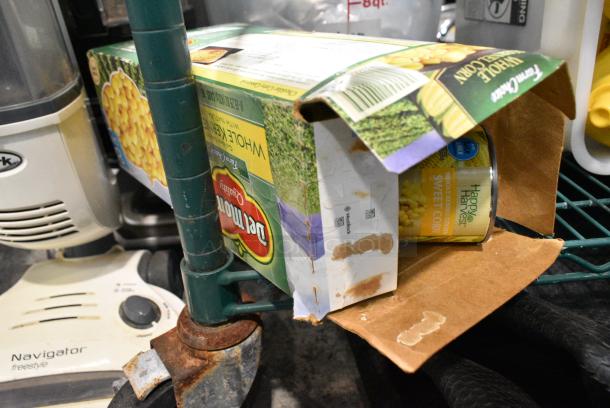 ALL ONE MONEY! Tier Lot of Various Items Including Poly Bins, Seasonings and Canned Corn. - Image 3 of 4