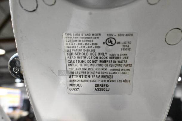 63221 Metal Countertop Planetary Stand Mixer w/ Stainless Steel Mixing Bowl. 120 Volts, 1 Phase. Tested and Working! - Image 4 of 4