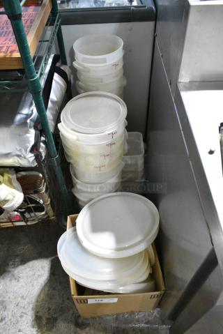 ALL ONE MONEY! Lot of Poly Bins and Lids.