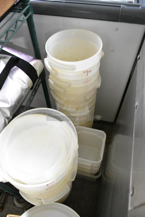 ALL ONE MONEY! Lot of Poly Bins and Lids. - Image 2 of 3