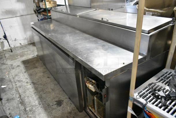 Continental Stainless Steel Commercial Pizza Prep Table on Commercial Casters. 115 Volts, 1 Phase. Tested and Powers On But Does Not Get Cold - Image 3 of 8