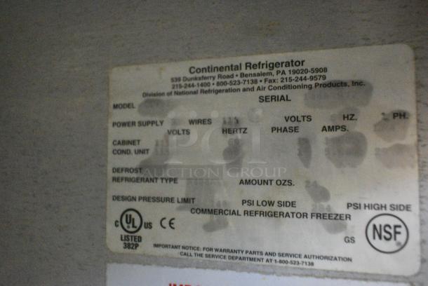 Continental Stainless Steel Commercial Pizza Prep Table on Commercial Casters. 115 Volts, 1 Phase. Tested and Powers On But Does Not Get Cold - Image 8 of 8