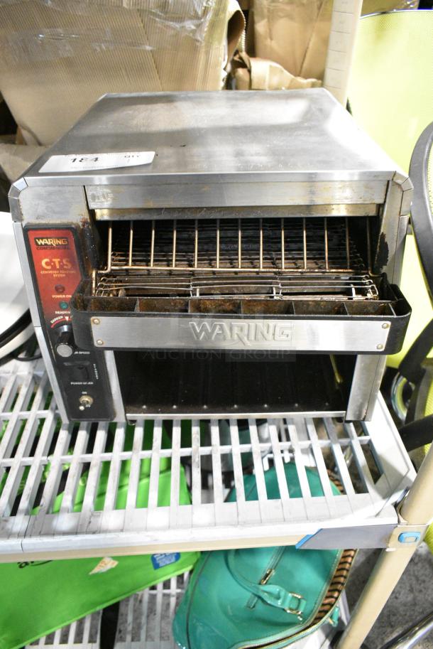 Waring CTS1000 Stainless Steel Commercial Countertop Conveyor Oven. 120 Volts, 1 Phase. Tested and Powers On But Parts Do Not Move - Image 1 of 4
