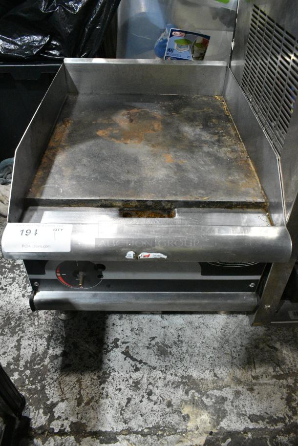 Superior GGM-18H Stainless Steel Commercial Countertop Natural Gas Powered Flat Top Griddle. - Image 1 of 5