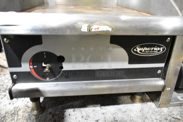 Superior GGM-18H Stainless Steel Commercial Countertop Natural Gas Powered Flat Top Griddle. - Image 4 of 5