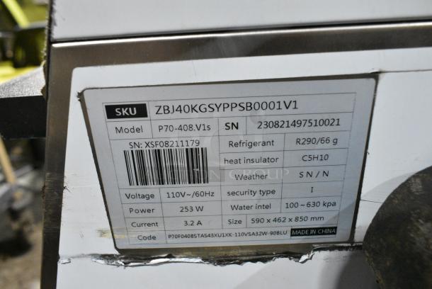 2023 Vevor P70-408.V1s Stainless Steel Commercial Self Contained Ice Machine. 110 Volts, 1 Phase. - Image 4 of 4