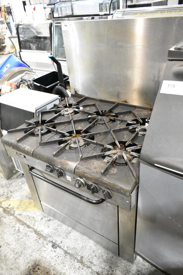 Southbend X336D Stainless Steel Commercial Natural Gas Powered 6 Burner Range w/ Oven and Back Splash. - Image 2 of 5