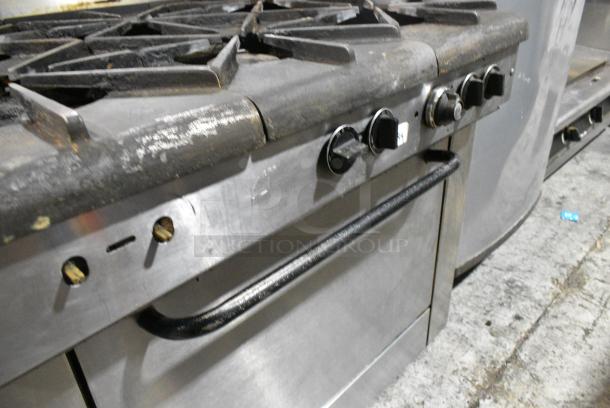 Southbend X336D Stainless Steel Commercial Natural Gas Powered 6 Burner Range w/ Oven and Back Splash. - Image 3 of 5