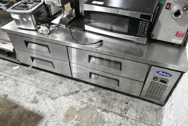 2018 Atosa MGF8453GR Stainless Steel Commercial 4 Drawer Chef Base. 115 Volts, 1 Phase. Tested and Working! - Image 1 of 7