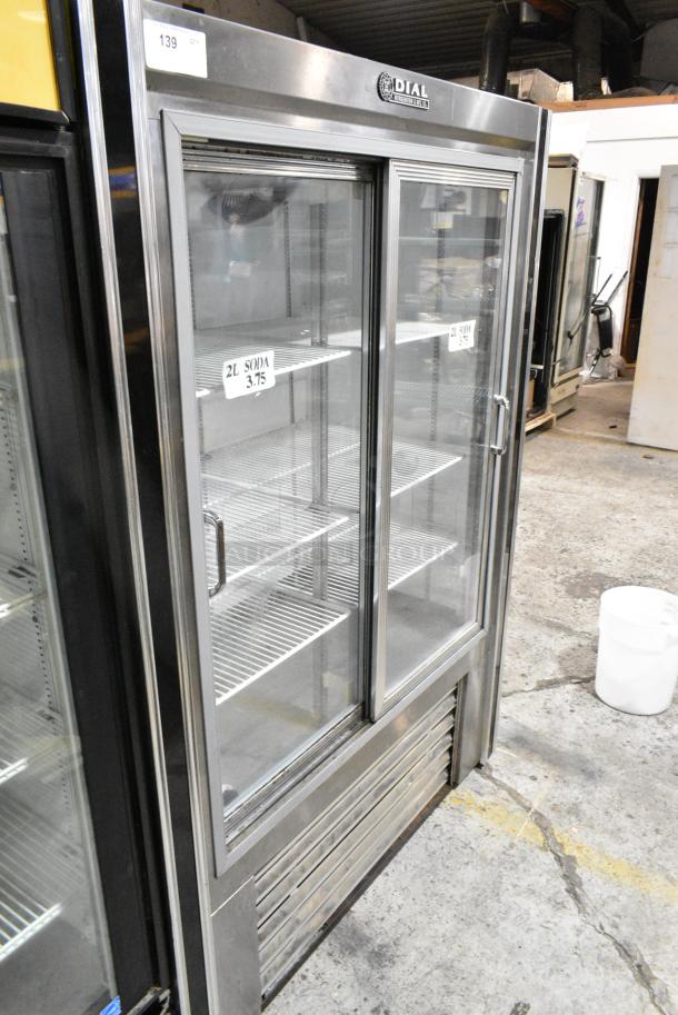 Dial Metal Commercial 2 Door Reach In Cooler Merchandiser w/ Poly Coated Racks. 115 Volts, 1 Phase. Tested and Powers On But Does Not Get Cold - Image 2 of 5