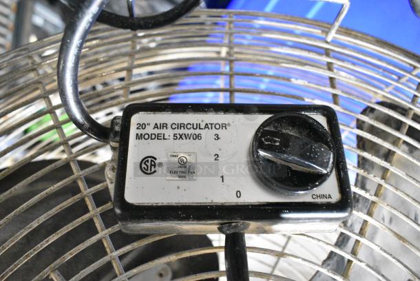 5XW06 Metal Floor Style 20" Fan. Tested and Powers On But Parts Do Not Move - Image 4 of 4