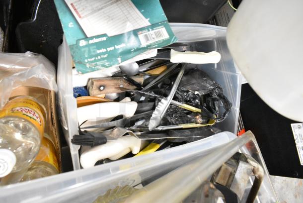 ALL ONE MONEY! Lot of Various Items Including Utensils and Poly Bin - Image 3 of 3