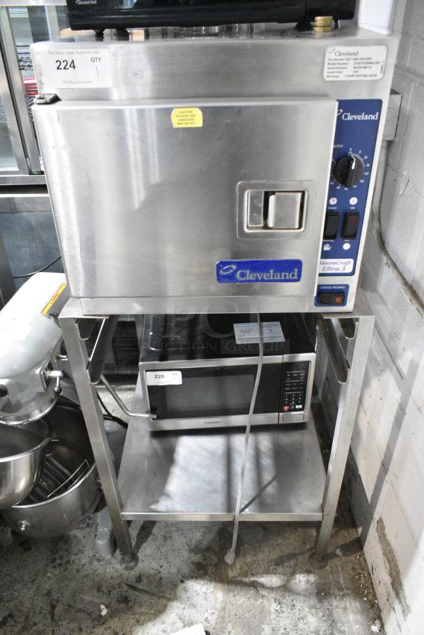 Cleveland 21CET8208WALNP SteamCraft Ultra 3 Stainless Steel Commercial Electric Powered Single Deck Steam Cabinet on Stand. 240 Volts. - Image 1 of 5