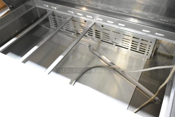 Turbo Air MST-48-18 Stainless Steel Commercial Sandwich Salad Prep Table Bain Marie Mega Top. 115 Volts, 1 Phase. Tested and Working! - Image 3 of 6