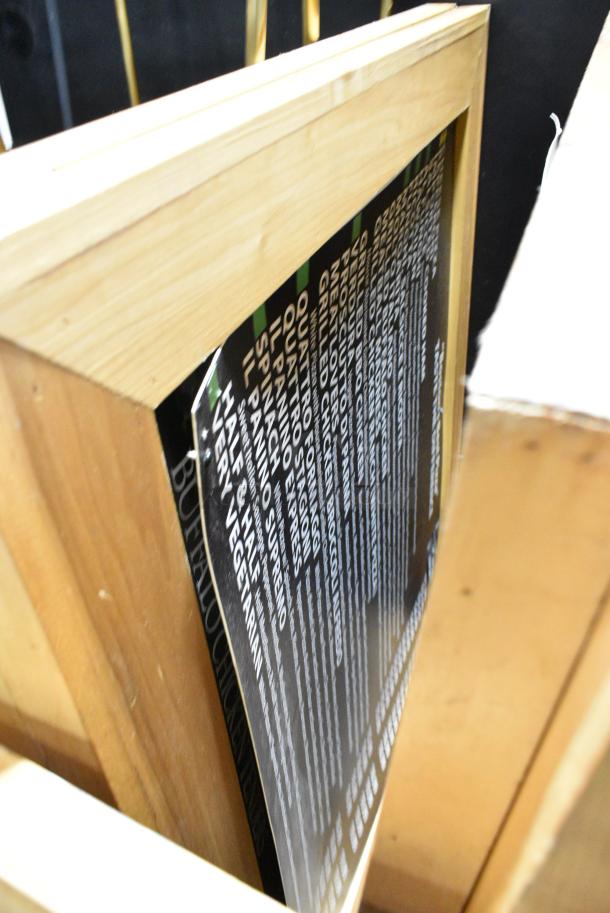5 Framed Blackboard Menu Boards. 5 Times Your Bid! - Image 5 of 6