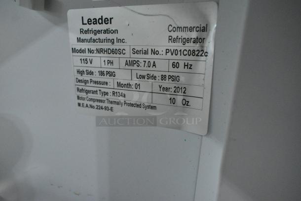 Leader NRHD60SC Metal Commercial Floor Style Deli Display Case Merchandiser. 115 Volts, 1 Phase. Tested and Working! - Image 5 of 5