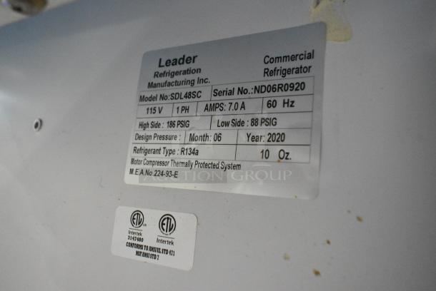 2020 Leader SDL48SC Metal Commercial Floor Style Deli Display Case Merchandiser w/ Dry Top Case. 115 Volts, 1 Phase. Tested and Powers On But Does Not Get Cold - Image 8 of 8