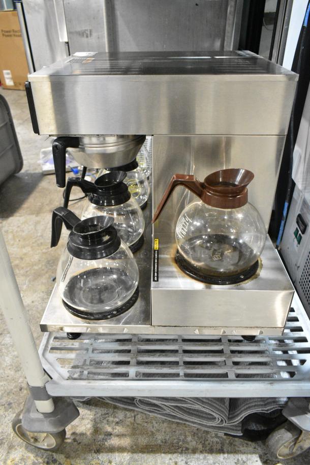Bunn AXIOM 0/6 TWIN Stainless Steel Commercial Countertop 6 Burner Coffee Machine w/ Hot Water Dispenser and 6 Coffee Pots. 120/208-240 Volts, 1 Phase. - Image 3 of 4
