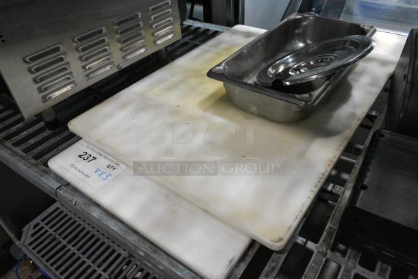 3 Various Items Including 2 Cutting Boards and Stainless Steel Drop In Bin. 3 Times Your Bid! - Image 2 of 2