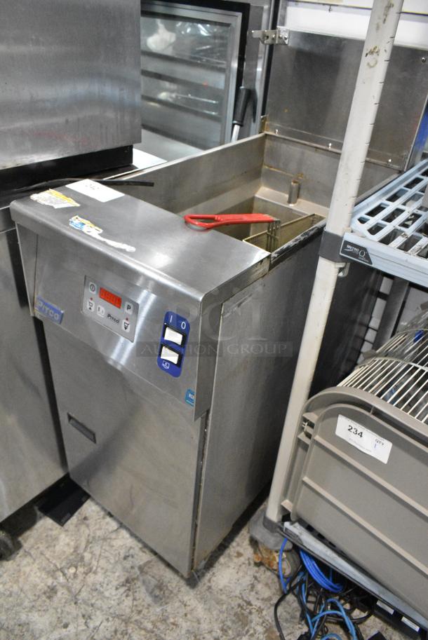 Pitco Frialator SRTE Stainless Steel Commercial Floor Style Electric Powered Rethermalizer w/ Metal Fry Basket. 208 Votls, 3 Phase. - Image 2 of 6