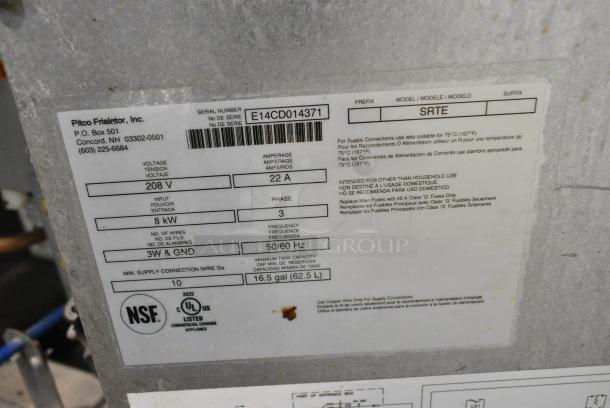 Pitco Frialator SRTE Stainless Steel Commercial Floor Style Electric Powered Rethermalizer w/ Metal Fry Basket. 208 Votls, 3 Phase. - Image 6 of 6