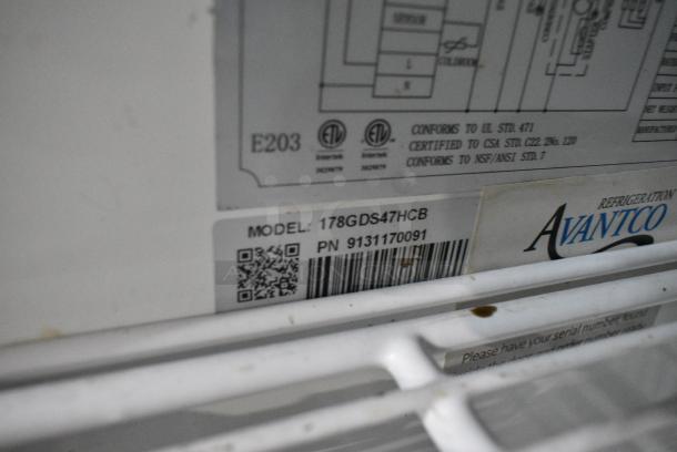 Avantco 178GDS47HCB Metal Commercial 2 Door Reach In Cooler Merchandiser w/ Poly Coated Racks on Commercial Casters. 115 Volts, 1 Phase. Tested and Working! - Image 5 of 5