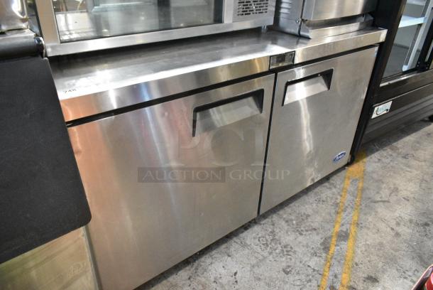 2019 Atosa MGF8403GR Stainless Steel Commercial 2 Door Undercounter Cooler. 115 Volts, 1 Phase. Tested and Working! - Image 2 of 6