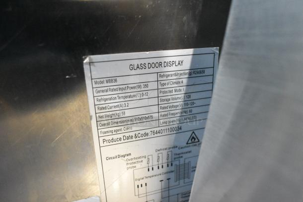 MBB36 Stainless Steel Commercial Countertop Display Cooler Merchandiser. 115 Volts, 1 Phase. Tested and Working! - Image 3 of 3