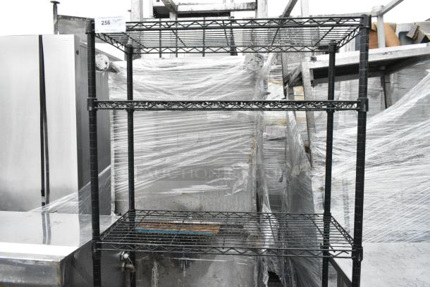 Black Finish 5 Tier Wire Shelving Unit. BUYER MUST DISMANTLE. PCI CANNOT DISMANTLE FOR SHIPPING. PLEASE CONSIDER FREIGHT CHARGES. - Image 3 of 3