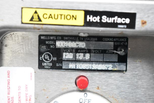 Wells MGG130CTD Stainless Steel Commercial Single Bay Steam Table. 120 Volts, 1 Phase. - Image 4 of 4