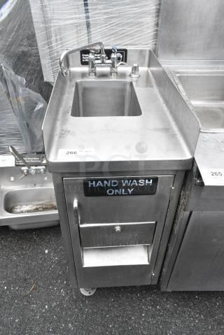 Stainless Steel Single Bay Sink w/ Faucet and Handles. - Item #1156113