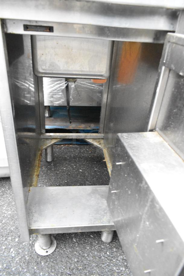 Stainless Steel Single Bay Sink w/ Faucet and Handles. - Image 3 of 4