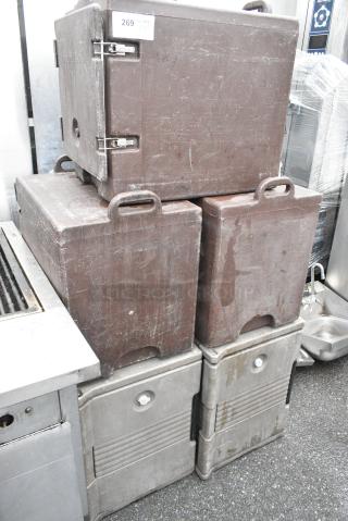 5 Cambro Poly Portable Catering Case. 5 Times Your Bid!