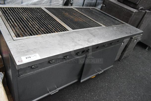 Stainless Steel Commercial Charbroiler Grill on Commercial Casters. - Image 1 of 6