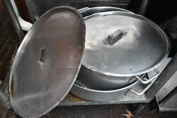 Stainless Steel Table w/ Metal Under Shelf and Contents Including Metal Stock Pots. - Image 3 of 3