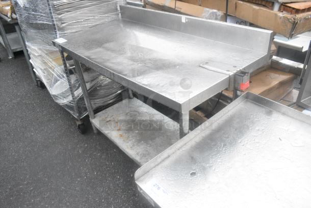 Stainless Steel Table w/ Commercial Can Opener Mount, Back Splash and Under Shelf. - Image 3 of 3