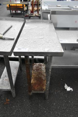 Stainless Steel Table w/ Metal Under Shelf.