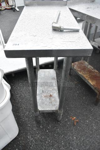Stainless Steel Table w/ Metal Under Shelf.