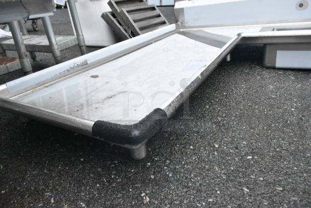 BRAND NEW SCRATCH AND DENT! Regency 600DDTI72L Stainless Steel L Shaped Left Side Dirty Side Dish Table. No Legs. Bay 20x20x6 - Image 2 of 4