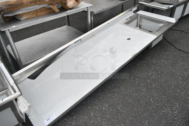BRAND NEW SCRATCH AND DENT! Regency 600ST3096R Stainless Steel Counter w/ 1 Sink Bay. No Legs. Bay 16x20x12 - Image 1 of 4