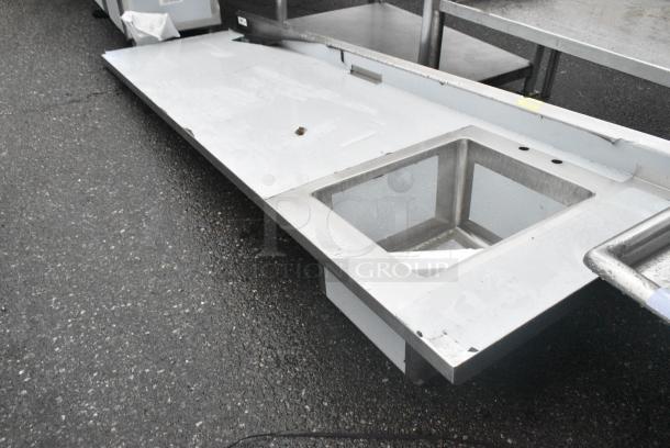BRAND NEW SCRATCH AND DENT! Regency 600ST3096R Stainless Steel Counter w/ 1 Sink Bay. No Legs. Bay 16x20x12 - Image 2 of 4
