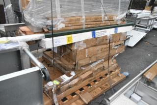 20 BRAND NEW SCRATCH AND DENT! Items Including Regency 460EGPC54 NSF 54" Green Epoxy Mobile Shelving Post, 2 Box 460EC2448 Regency 24" x 48" NSF Chrome Wire Shelf, 109RACKECON Steelton 20 Pan End Load Bun / Sheet Pan Rack - Unassembled, 600WS1860HD Regency 16 Gauge Stainless Steel 18" x 60" Heavy Duty Wall Shelf, 600TSB3060S Regency 30" x 60" 16-Gauge Stainless Steel Commercial Work Table with 4" Backsplash and Undershelf, 2 Brooms. 20 Times Your Bid!