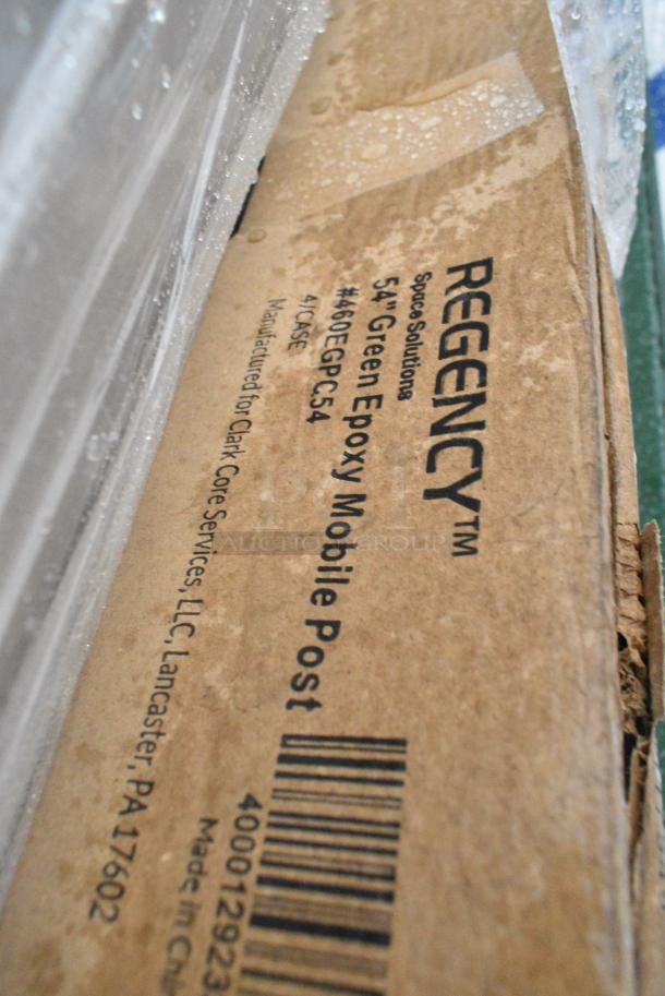20 BRAND NEW SCRATCH AND DENT! Items Including Regency 460EGPC54 NSF 54" Green Epoxy Mobile Shelving Post, 2 Box 460EC2448 Regency 24" x 48" NSF Chrome Wire Shelf, 109RACKECON Steelton 20 Pan End Load Bun / Sheet Pan Rack - Unassembled, 600WS1860HD Regency 16 Gauge Stainless Steel 18" x 60" Heavy Duty Wall Shelf, 600TSB3060S Regency 30" x 60" 16-Gauge Stainless Steel Commercial Work Table with 4" Backsplash and Undershelf, 2 Brooms. 20 Times Your Bid! - Image 4 of 14