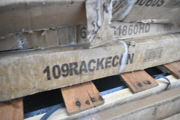 20 BRAND NEW SCRATCH AND DENT! Items Including Regency 460EGPC54 NSF 54" Green Epoxy Mobile Shelving Post, 2 Box 460EC2448 Regency 24" x 48" NSF Chrome Wire Shelf, 109RACKECON Steelton 20 Pan End Load Bun / Sheet Pan Rack - Unassembled, 600WS1860HD Regency 16 Gauge Stainless Steel 18" x 60" Heavy Duty Wall Shelf, 600TSB3060S Regency 30" x 60" 16-Gauge Stainless Steel Commercial Work Table with 4" Backsplash and Undershelf, 2 Brooms. 20 Times Your Bid! - Image 8 of 14