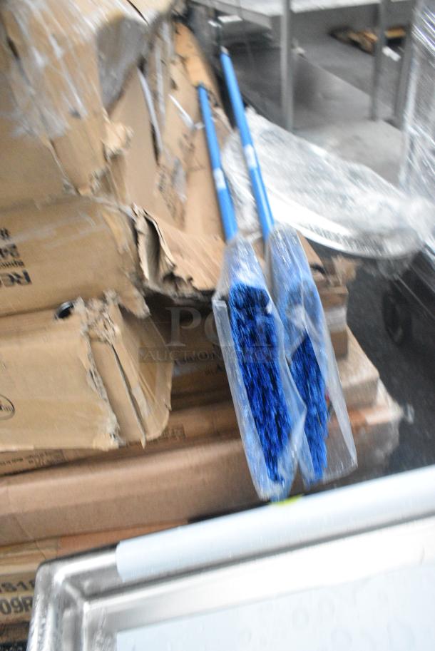 20 BRAND NEW SCRATCH AND DENT! Items Including Regency 460EGPC54 NSF 54" Green Epoxy Mobile Shelving Post, 2 Box 460EC2448 Regency 24" x 48" NSF Chrome Wire Shelf, 109RACKECON Steelton 20 Pan End Load Bun / Sheet Pan Rack - Unassembled, 600WS1860HD Regency 16 Gauge Stainless Steel 18" x 60" Heavy Duty Wall Shelf, 600TSB3060S Regency 30" x 60" 16-Gauge Stainless Steel Commercial Work Table with 4" Backsplash and Undershelf, 2 Brooms. 20 Times Your Bid! - Image 14 of 14